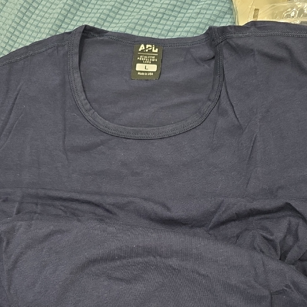 APL MENS Navy Blue Crew Neck Shirt